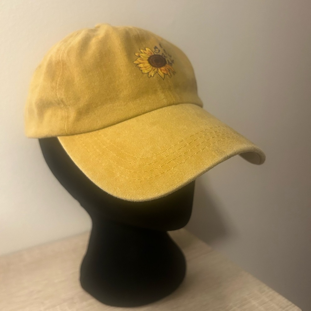 SOLD Sunflower butterflies Yellow Cap